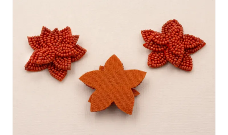 Flor Montada de 40mm diametro Coral / Abalorio pulseras y Collares