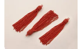 Fleco de Abalorio de 120mm  Coral / Abalorio pulseras y Collares