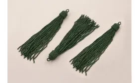 Fleco de Abalorio de 120mm  Verde / Abalorio pulseras y Collares