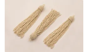 Fleco de Abalorio de 120mm Crema / Abalorio pulseras y Collares