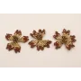 Flor Abalorio de 30mm diametro Marrón y Cobre / Abalorio pulseras y Collares