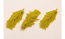 Fleco Cascada de Abalorio 80mm verde Pistacho / Abalorio pulseras y Collares