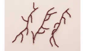 Rama Coral de Abalorio 11cms  Granate / Abalorio pulseras y Collares