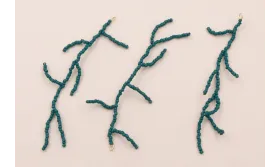 Rama Coral de Abalorio 11cms Azul turquesa / Abalorio pulseras y Collares