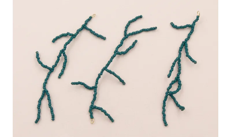 Rama Coral de Abalorio 11cms Azul turquesa / Abalorio pulseras y Collares