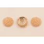 Disco de 20mm con abalorio engarzado color Arena / Abalorio pulseras y Collares