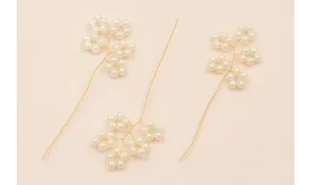 Rama de 5 aros de abalorio Perla de 3mm / Abalorio pulseras y Collares