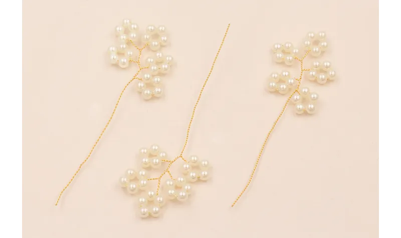 Rama de 5 aros de abalorio Perla de 3mm / Abalorio pulseras y Collares