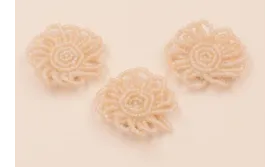 Flor Abalorio Rosa transparente de 35mm diametro / Abalorio pulseras y Collares