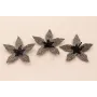 Flor Microtubos de 50mm Plata y Negro / Abalorio pulseras y Collares