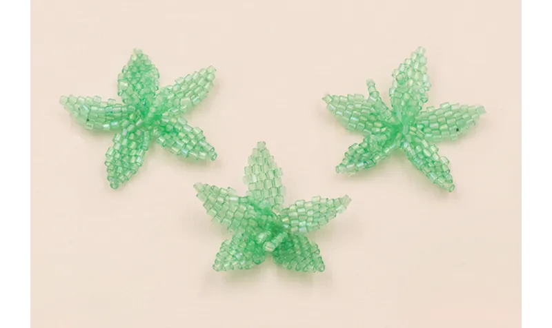 Flor Microtubos de 30mm Verde / Abalorio pulseras y Collares