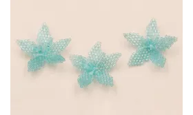 Flor Microtubos de 30mm Turquesa / Abalorio pulseras y Collares