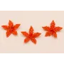 Flor Microtubos de 30mm Naranja / Abalorio pulseras y Collares