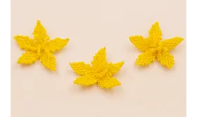 Flor Microtubos de 30mm Amarillo / Abalorio pulseras y Collares