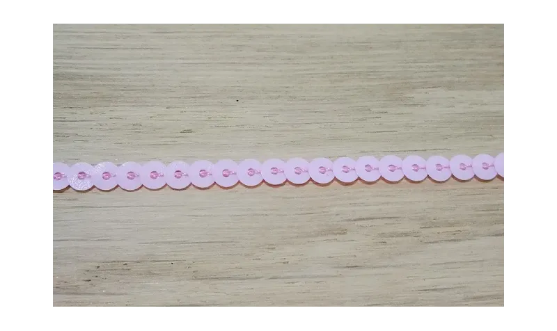 Tira de lentejuelas de 4mm Rosa / Cuentas y Lentejuelas