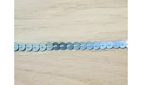 Tira de lentejuelas de 4mm Gris chapa Metal / Cuentas y Lentejuelas