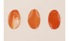 Lentejuela Ovalo 26*16mm Naranja / Cuentas y Lentejuelas