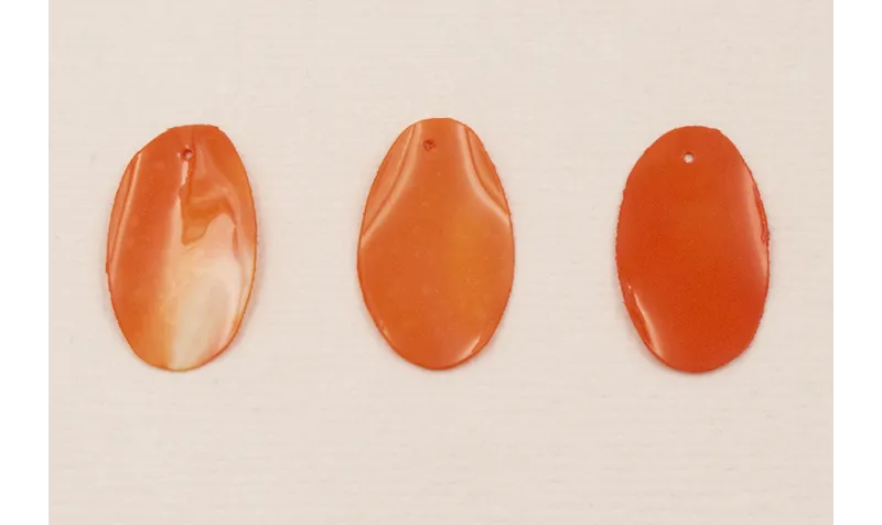 Lentejuela Ovalo 26*16mm Naranja / Cuentas y Lentejuelas