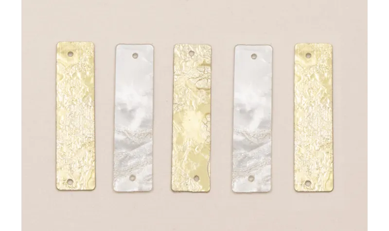 Liston Plata y Oro 30*8mm / Cuentas y Lentejuelas