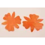 Flor de 80mm Naranja Opaco Rugoso / Cuentas y Lentejuelas