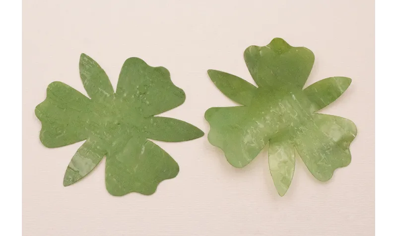 Flor de 80mm Verde traslucido rugoso / Cuentas y Lentejuelas