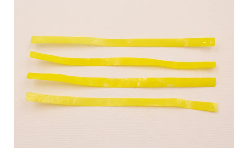 Listón de 100*4mm Amatillo Opaco Rugoso