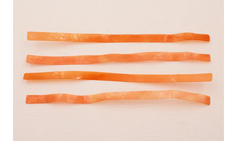 Listón de 100*4mm Naranja Opaco Rugoso