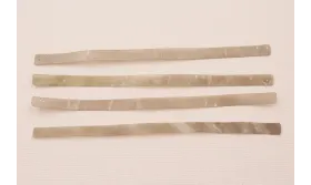 Listón de 100*4mm Beige traslucido rugoso / Cuentas y Lentejuelas