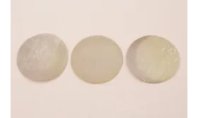 Disco de 40mm Beige traslucido rugoso / Cuentas y Lentejuelas