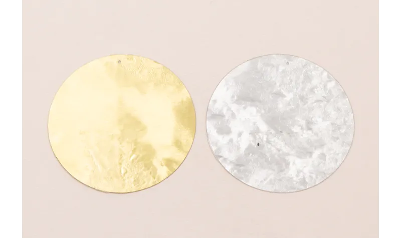 Disco de 60mm textura Rugoda Oro y Plata