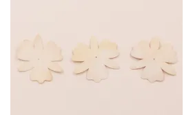 Flor de 37mm Rosa Palo Mate / Cuentas y Lentejuelas