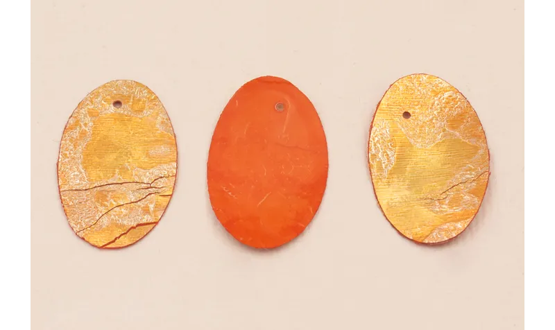 Ovalo 26*16 Naranja y Metal