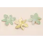 Flor 6 pétalos 55mm diámetro Turquesa y Metal / Cuentas y Lentejuelas