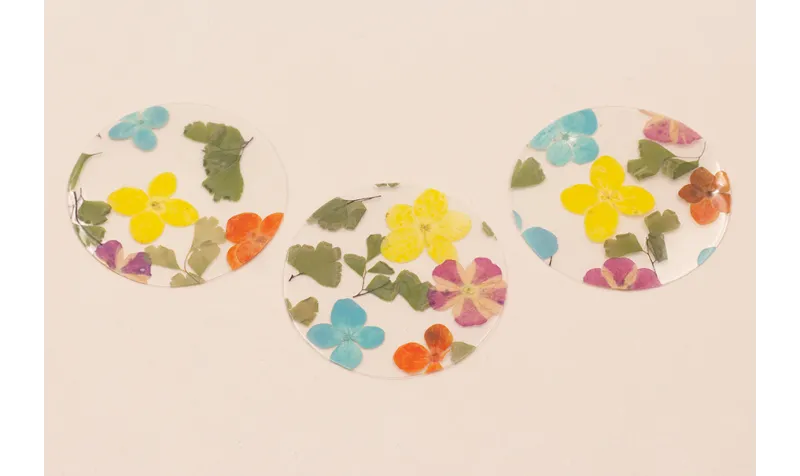 Lentejuela Disco 50mm con Flores Naturales Mezcla / Cuentas y Lentejuelas