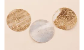 Lentejuela Disco de 40mm Marrón Textura Transp / Cuentas y Lentejuelas