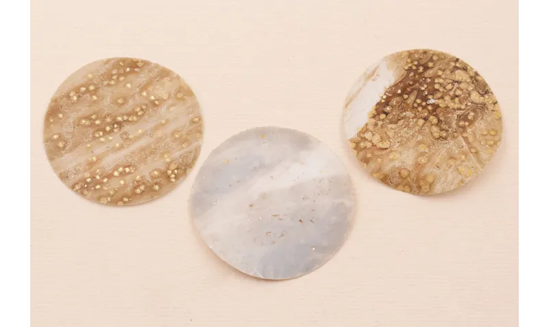 Lentejuela Disco de 40mm Marrón Textura Transp / Cuentas y Lentejuelas