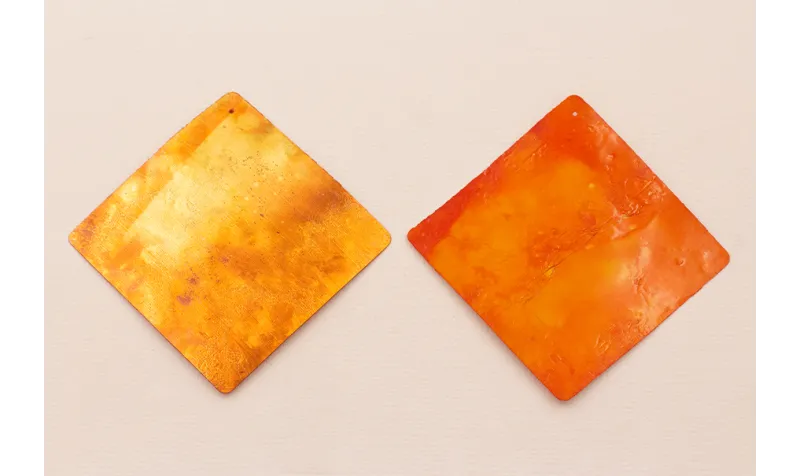 Lentejuela Cuadrado de 50mm Naranja Opaco Textura / Cuentas y Lentejuelas