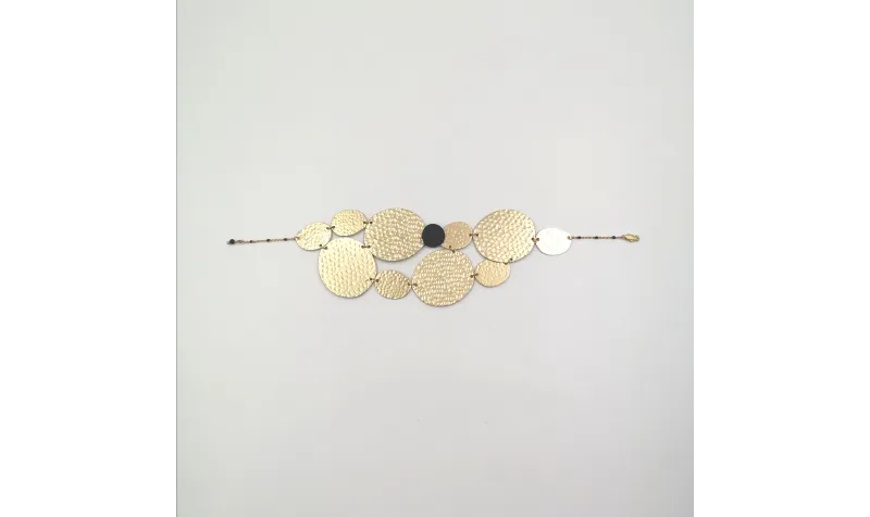 Collar chapas oro mate