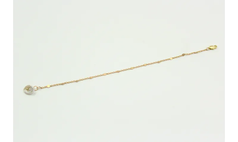 Pulsera sencilla de cadena con discos intercalados