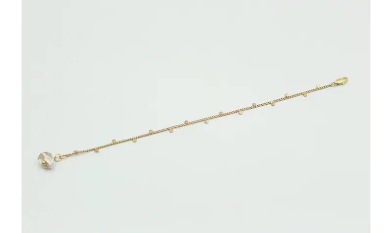 Pulsera sencilla de cadena con chapitas colgantes 