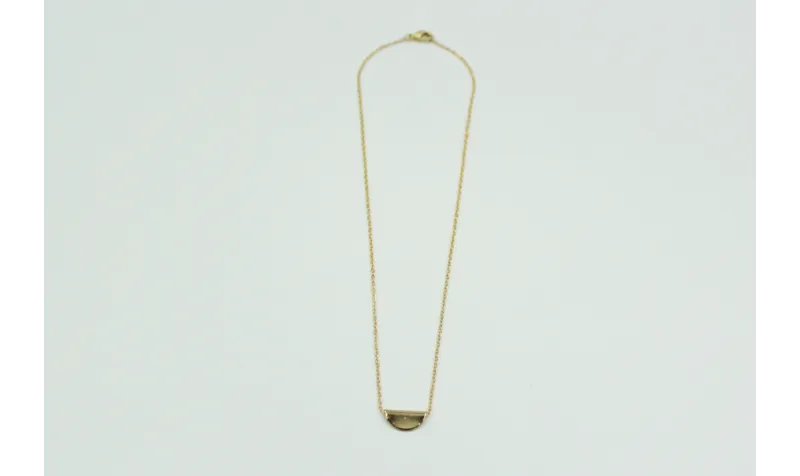 Solitario con mini terminal en latón y cadena de e