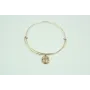 Pulsera de acero inoxidable con nudo corredizo y c