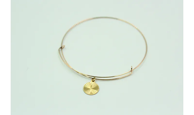 Pulsera de acero inoxidable con nudo corredizo y c