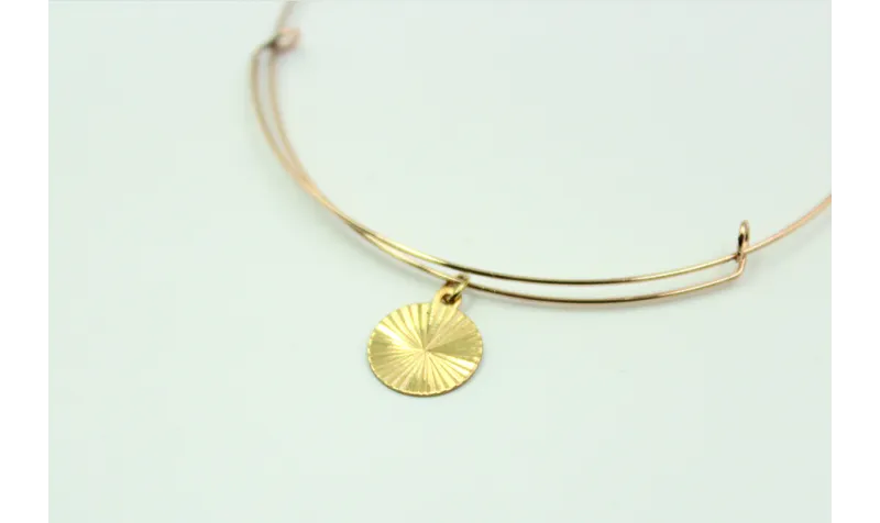 Pulsera de acero inoxidable con nudo corredizo y c