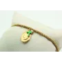 Pulsera entera nudo serpiente oro palido con virge