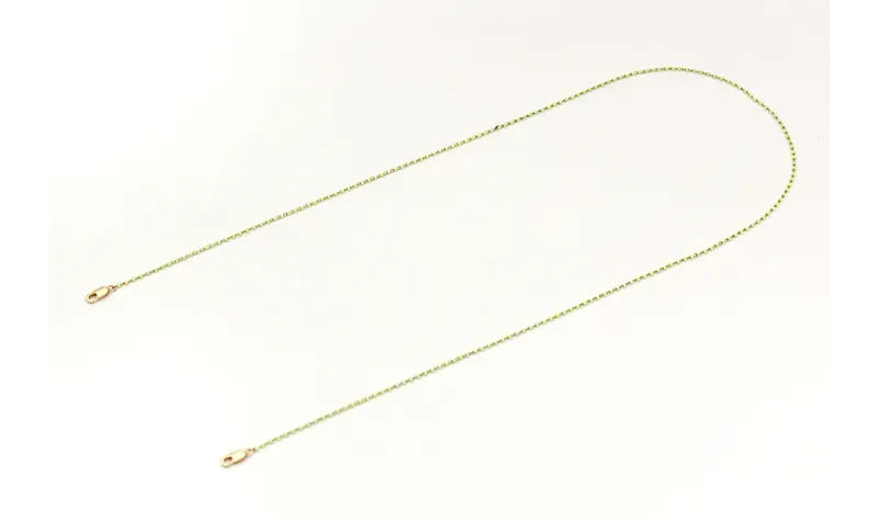 Cuelga mascarilla cadena con miyuki verde lima. La