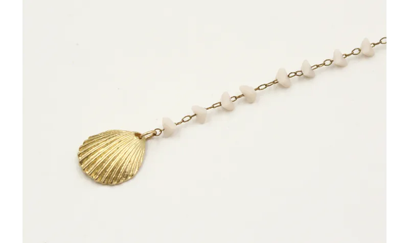 Pulsera cadena corazones crsital rematada con conc