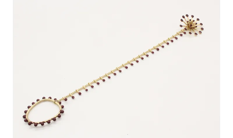 Pulsera de cadena de cerillas esmaltadas en grante