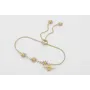 Pulsera regulable de cadena eslabones planos oro m