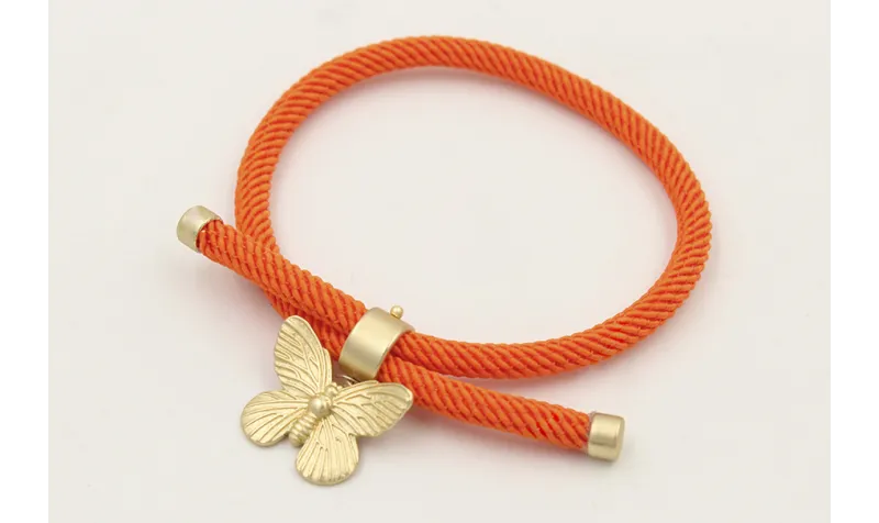 Pulsera regulable de cordón trenzado retorcido col